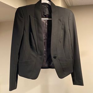 Bebe black crop blazer. Worn once, great condition.